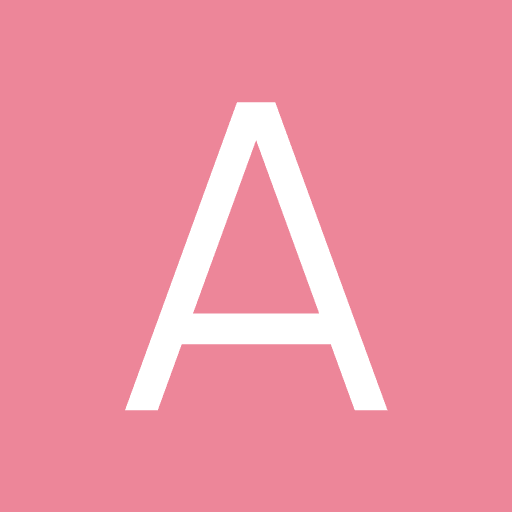 Letter A on pink background